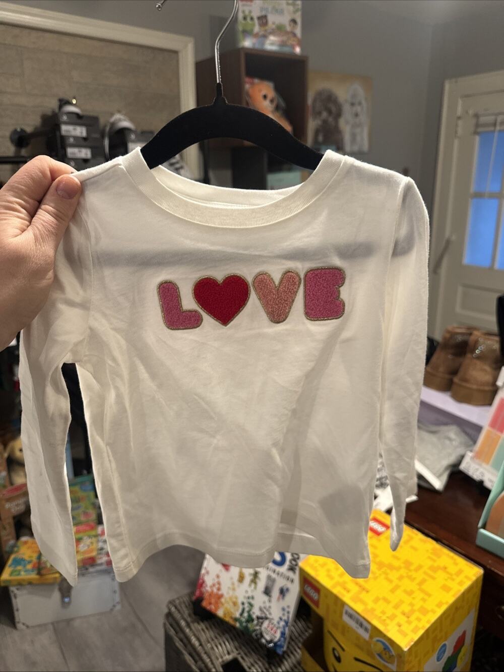 Janie and Jack heart love long sleave tee